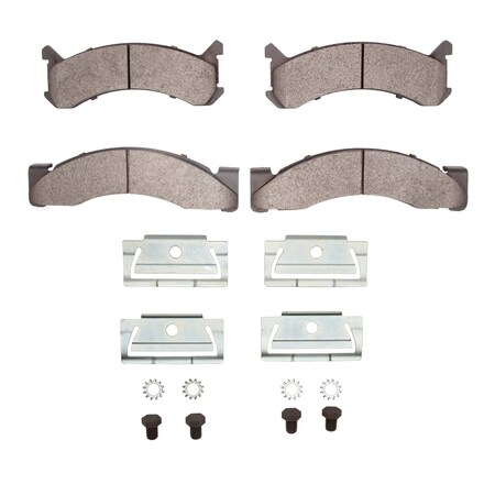 Dynamic Friction Co 3000 Semi-Metallic Brake Pads Hardware Kit, Low Dust, 100% Copper Free, 100% Asbestos-free, Front 1311-0087-01